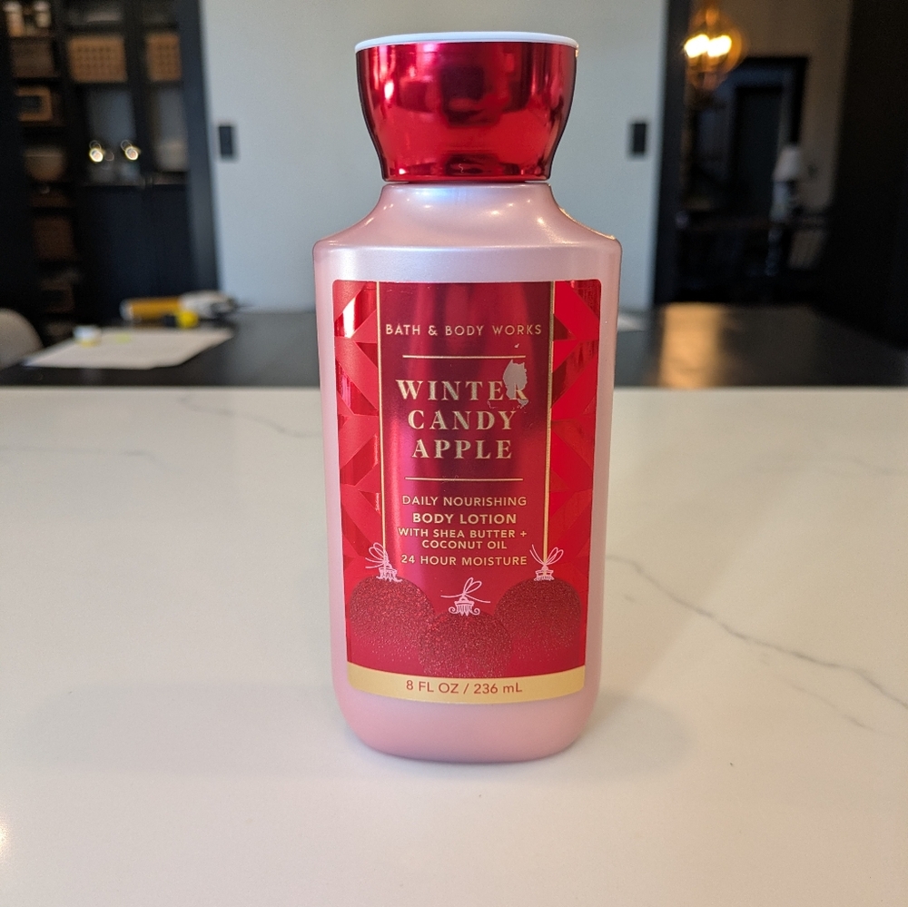 Bath & Body Works Winter Candy Apple Body Lotion - Red and Pink